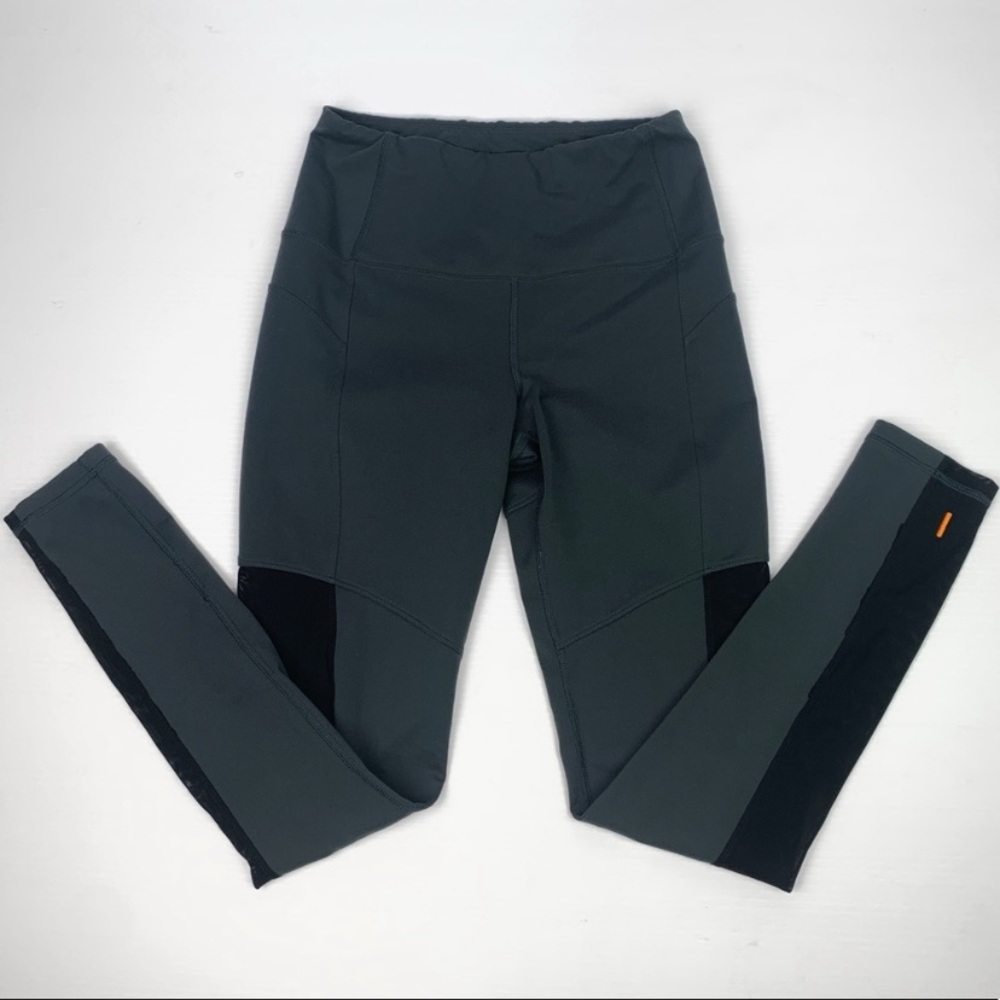 Lucy High Waisted Grey Mesh Panel Leggings